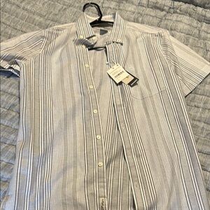 Men's Penguin Striped Blue Shirt